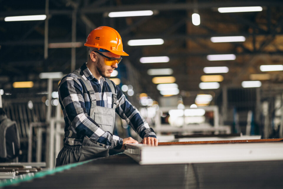 male worker at a factory